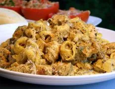 Creamy Pesto Piccata Chicken With Tortellini