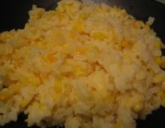 I liked this a lot! I think the creme fraiche really prevents the rice from drying up (a common problem with rice casseroles). used cheddar for this