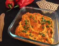 Creamy Roasted Red Pepper Hummus