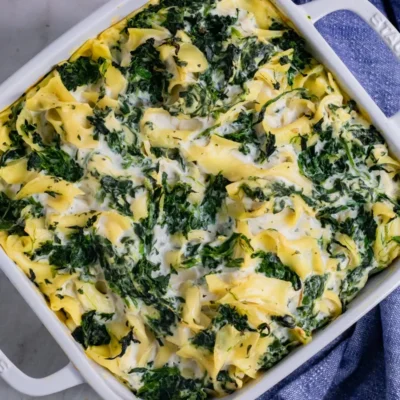 Creamy Spinach Noodle Kugel - A Vegetarian Delight