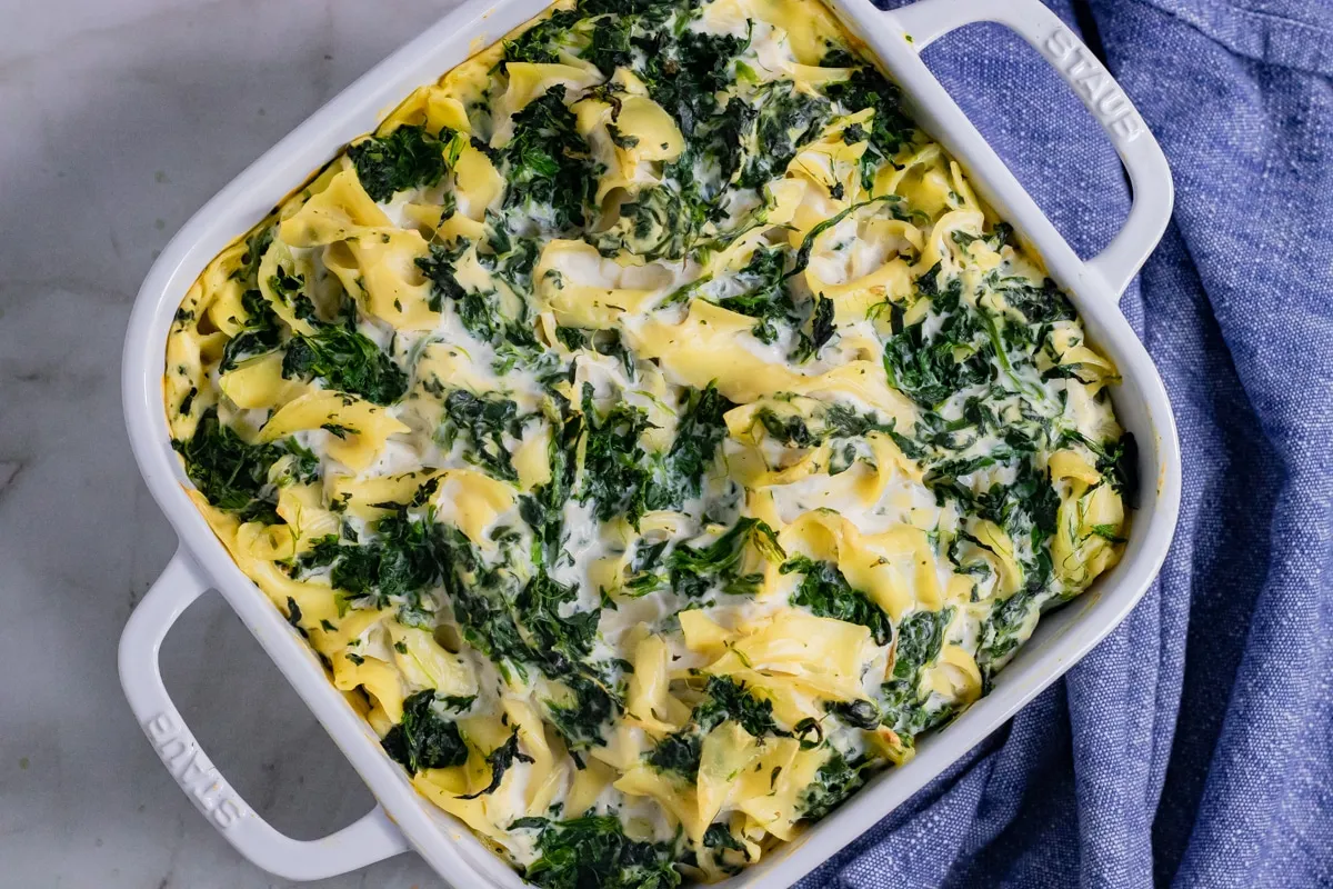 Creamy Spinach Noodle Kugel – A Vegetarian Delight