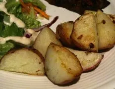 Crispy Garlic Lemon Potatoes