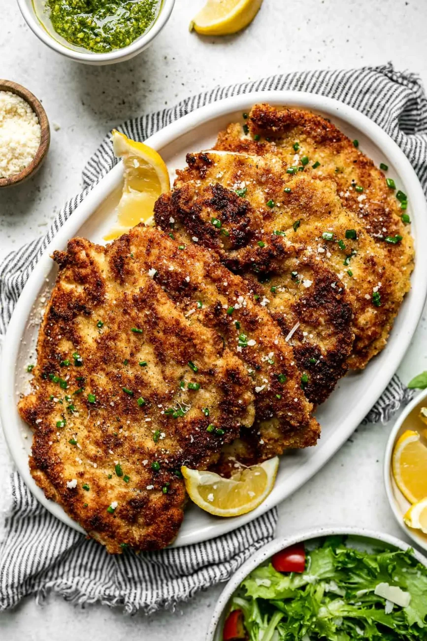 Crispy Parmesan Breaded Chicken For One