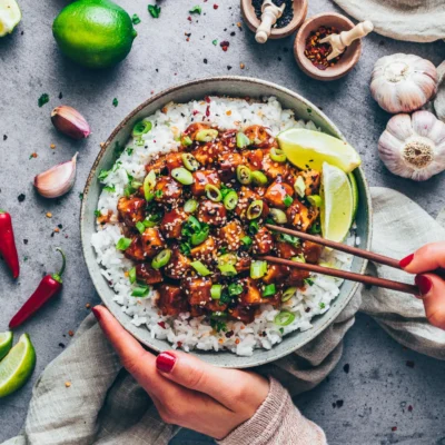 Crispy Sticky Chinese Chicken or Tofy Recipe