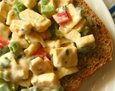 Crispy Tofu Chicken Salad Recipe - A Vegan Delight