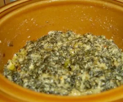 Crock Pot Cheesy Spinach