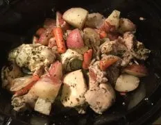 Crock Pot Pesto Ranch Chicken And Veggies #Rsc