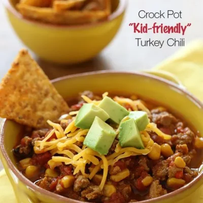 Crockpot Kid-Friendly Turkey Chili Recipe