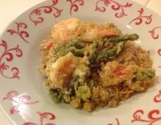 Crunchy Topped Prawn & Asparagus Bake