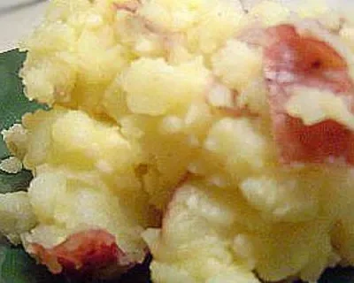 Crushed Red Potatoes With Garlic