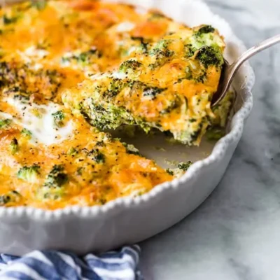 Crustless Broccoli Cheddar Quiche