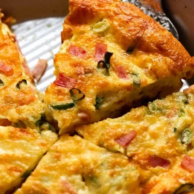 Crustless Ham And Cheese Quiche