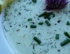 Cucumber And Chive Soup With Lemon And Dill