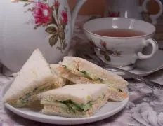 Cucumber And Dill Tea Sandwich