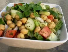 Cucumber Chickpea Salad With Dill