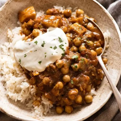 Curried Chickpeas And Black Beans Low