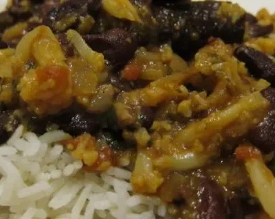 Curried Red Kidney Beans And Cauliflower
