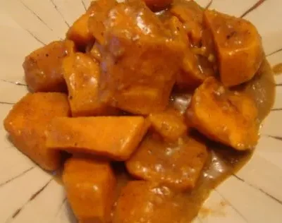 Curried Sweet Potatoes In Coconut Milk