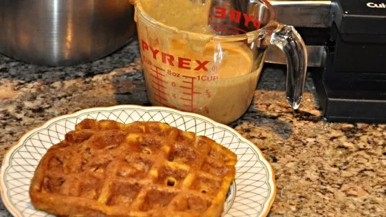 Decadent Pumpkin Pie Belgian Waffles