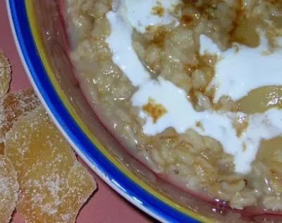 Decadent Tasting Ginger Pear Oatmeal