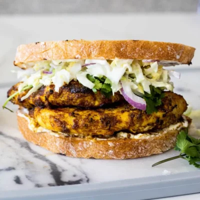 Delicious Indian Spicy Chicken Sandwich Filling