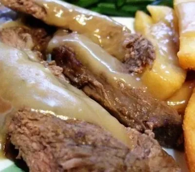 Delicious London Broil With Beefy Gravy