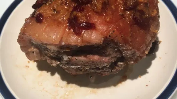 Dijon Pork Roast With Cranberries