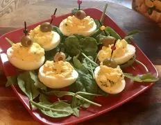 Dirty Martini Deviled Eggs