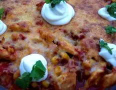 Easy Cheesy Chicken Tortilla Casserole Bake