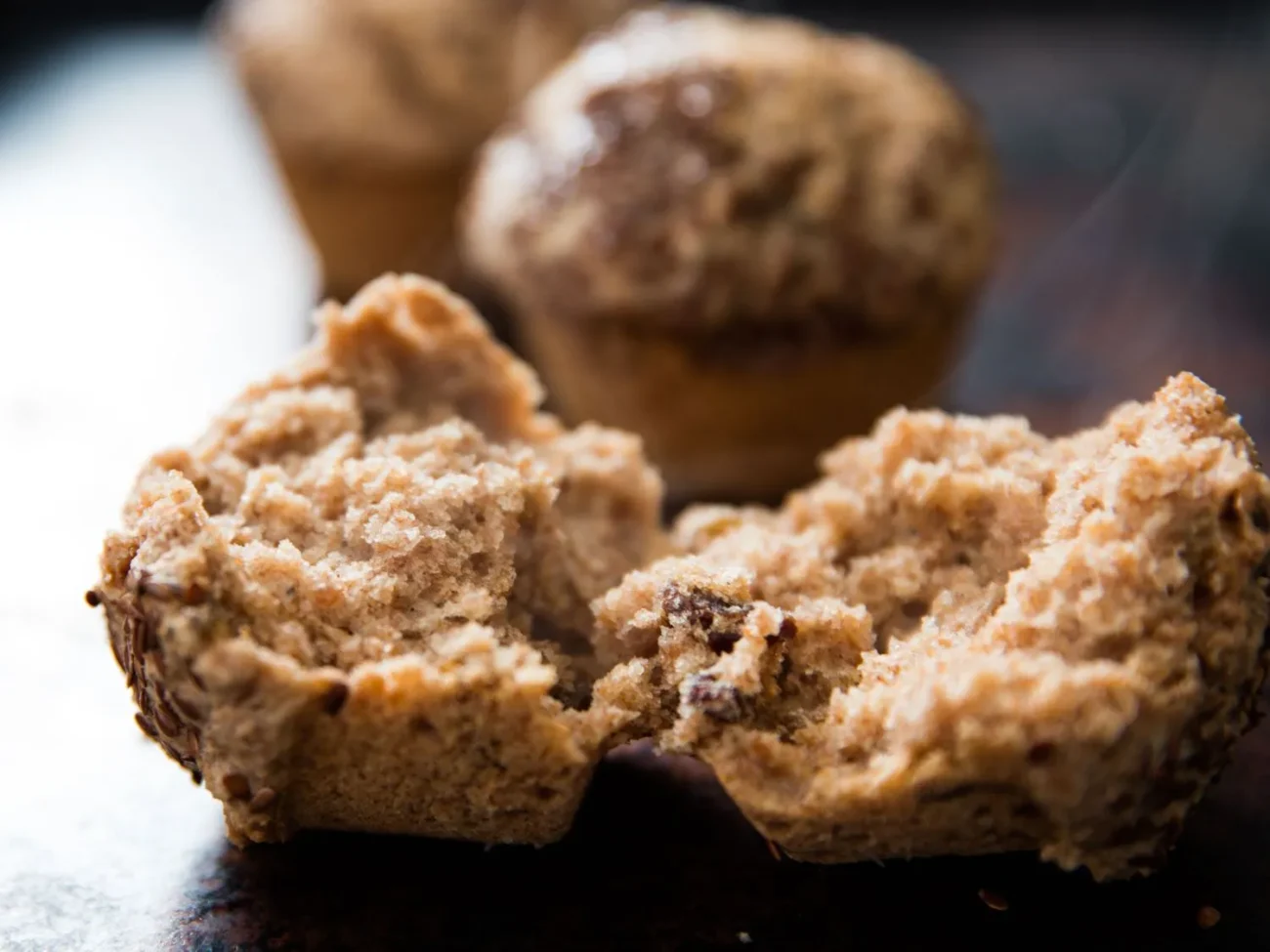 Easy Cinnamon Topped Raisin Bran Muffins