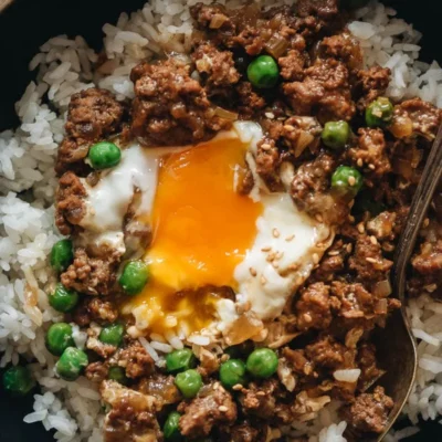 Easy One-Pan Oriental Beef and Rice Skillet