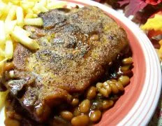 Easy Oven Baked Beans And Pork Chops