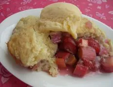 Easy Rhubarb Cobbler