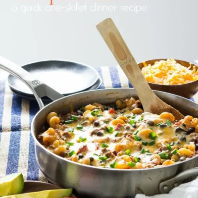 Easy Skillet Cheese Topped Chili Macaroni