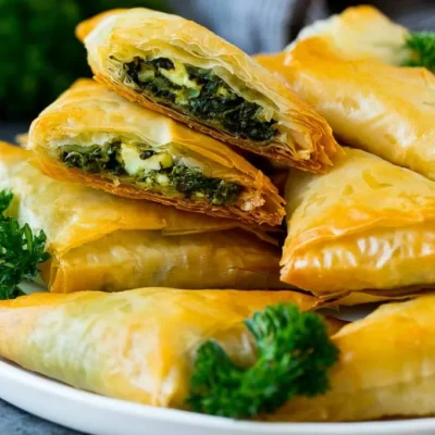 Easy Spinach And Feta Phyllo Pockets Recipe