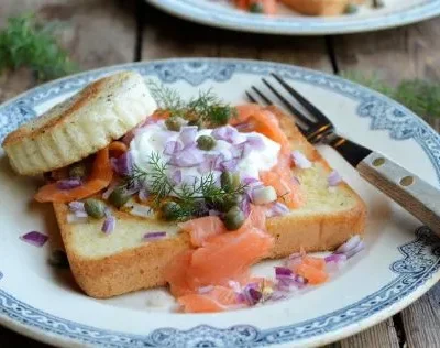 Egg In A Hole - With Smoked Salmon