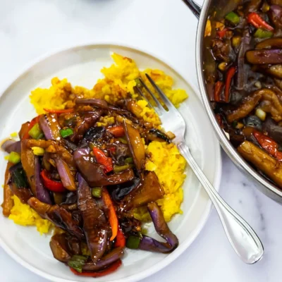 Eggplant With Garlic Sauce