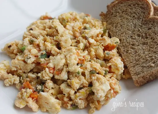 Eggs With Scallions And Tomatoes