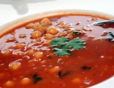 Egyptian Chickpea And Tomato Soup