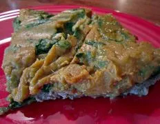 and found that I only needed one can of puree to fill the pie.  I added spinach for a green veggie addition.Lovely.  used canned butternut squash puree instead of sweet potatoes