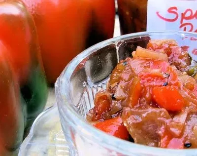 Emerald And Ruby Spiced Indian Pepper Chutney Recipe