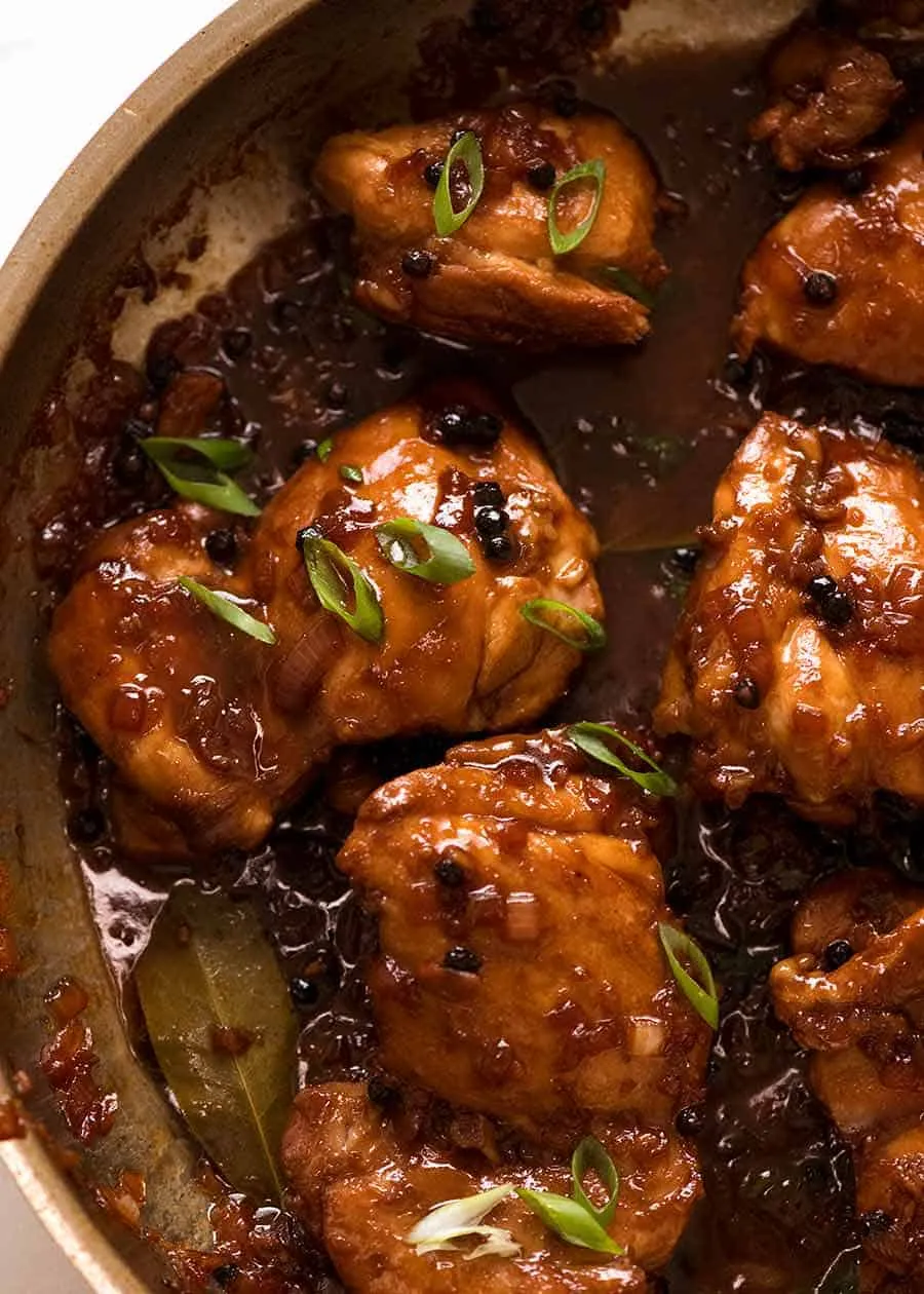 Filipino Chicken Adobo With Garlic