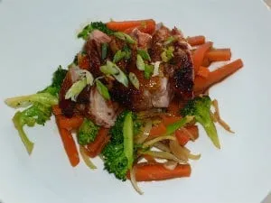 Five Spice Duck Breasts With Vegetable Sticks