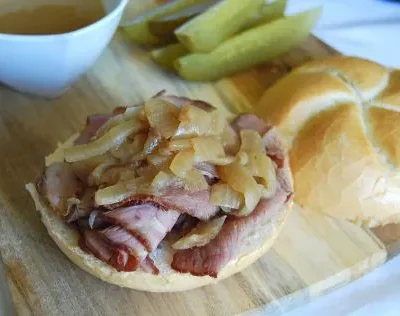 French Dip Roast Beef Sandwiches