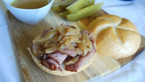 French Dip Roast Beef Sandwiches