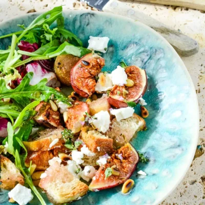Fresh Fig And Feta Salad With Toasted Walnuts