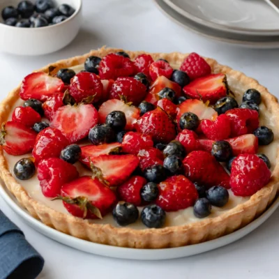 Fresh Fruit With Vanilla Custard Sauce