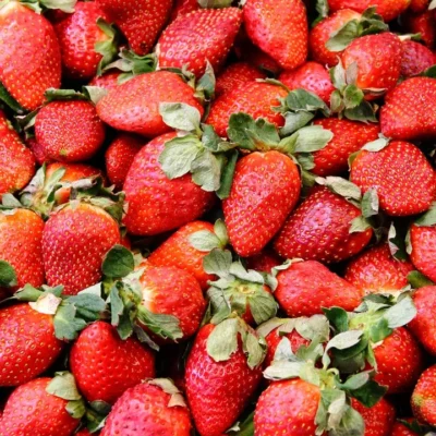 Fresh Strawberries With Brown