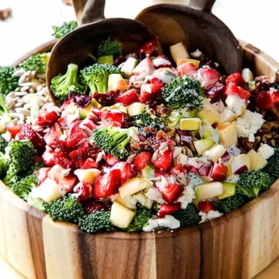 Fresh Strawberry And Broccoli Crunch Salad Recipe