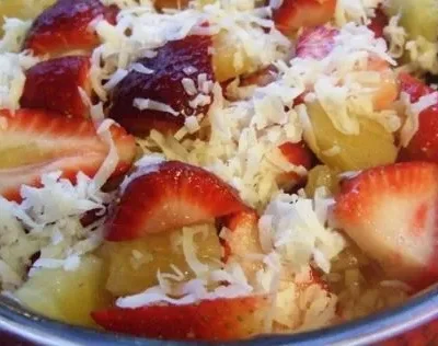Fresh Strawberry And Coconut Bliss Salad Recipe